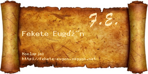 Fekete Eugén névjegykártya